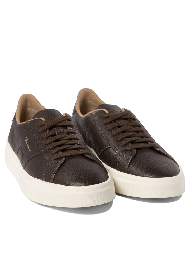 Double Buckle Sneakers & Slip-On Brown