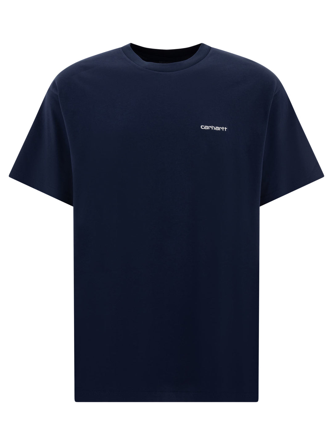 Script Embroidery T-Shirts Blue