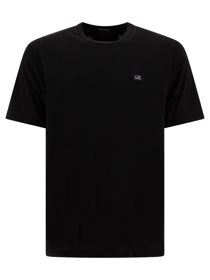 T-Shirt With Logo Patch T-Shirts Black