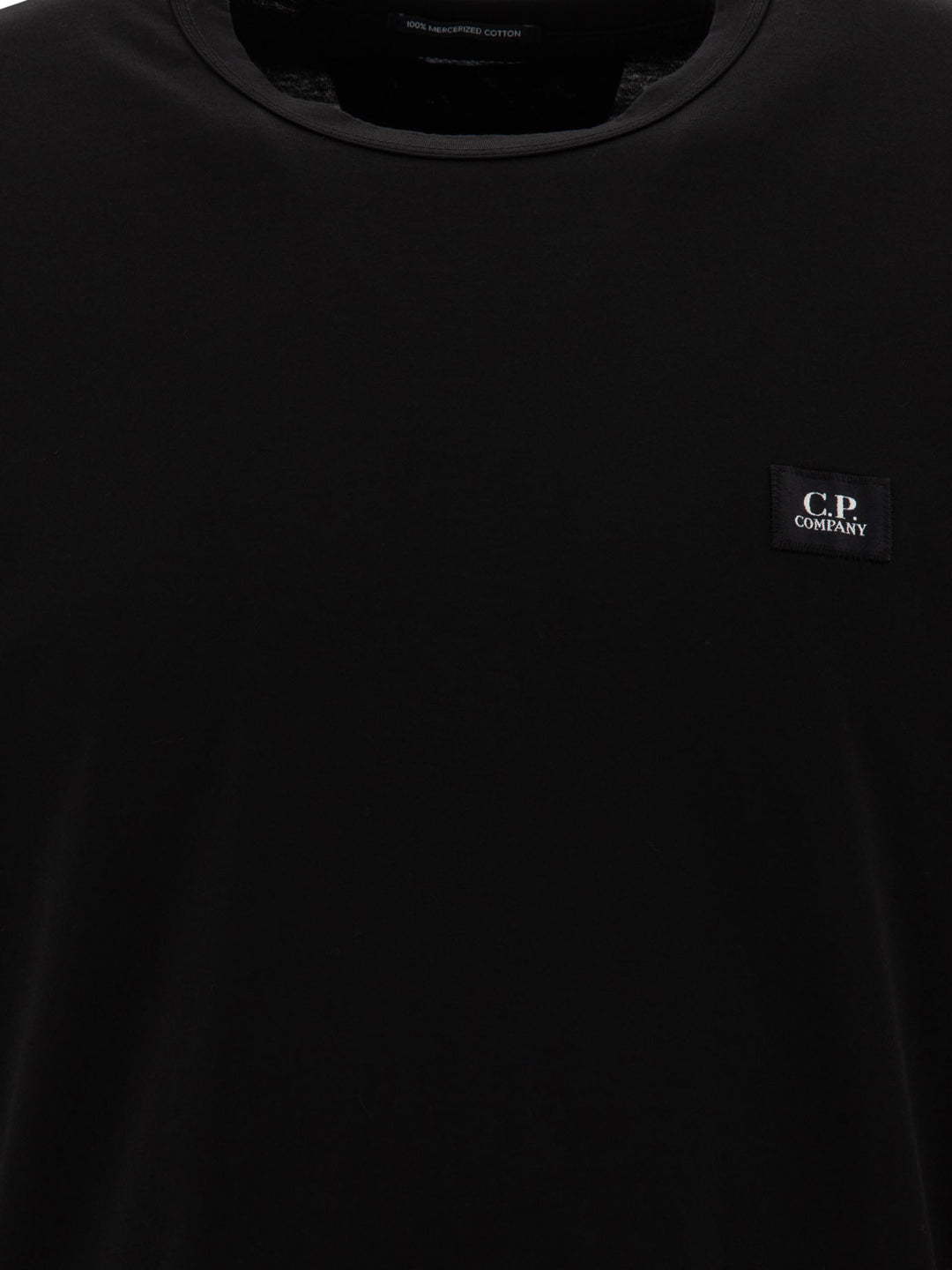 T-Shirt With Logo Patch T-Shirts Black