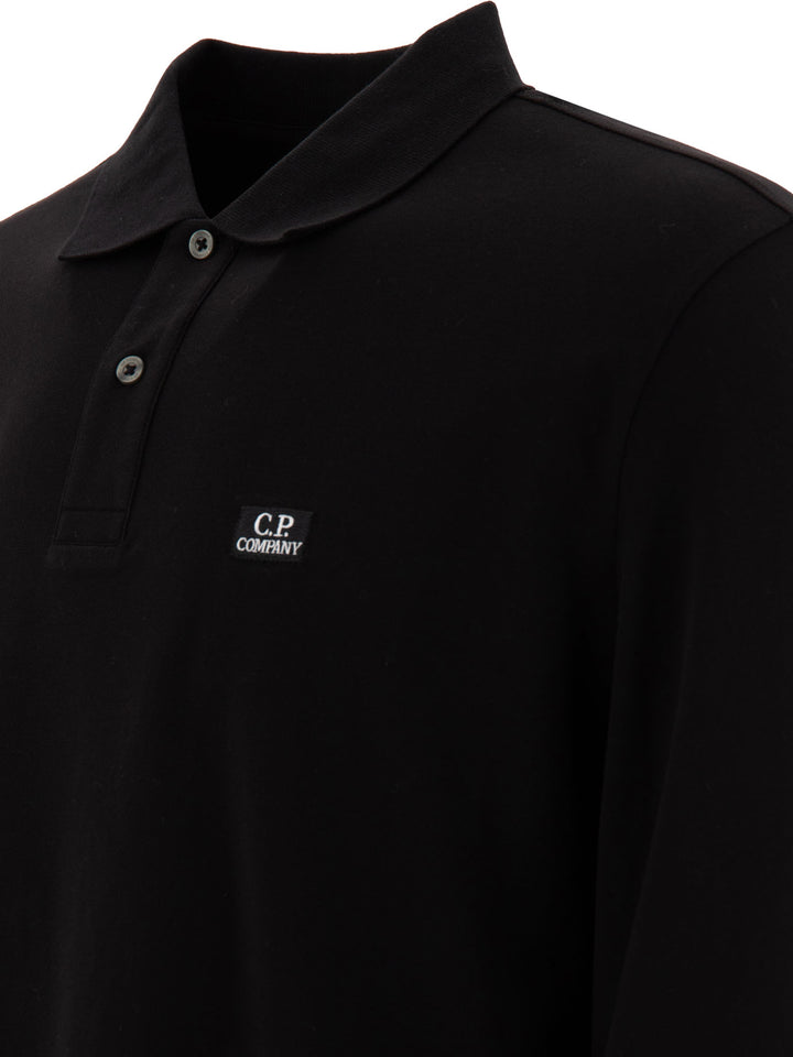 T-Shirt With Embroidered Logo Polo Shirts Black