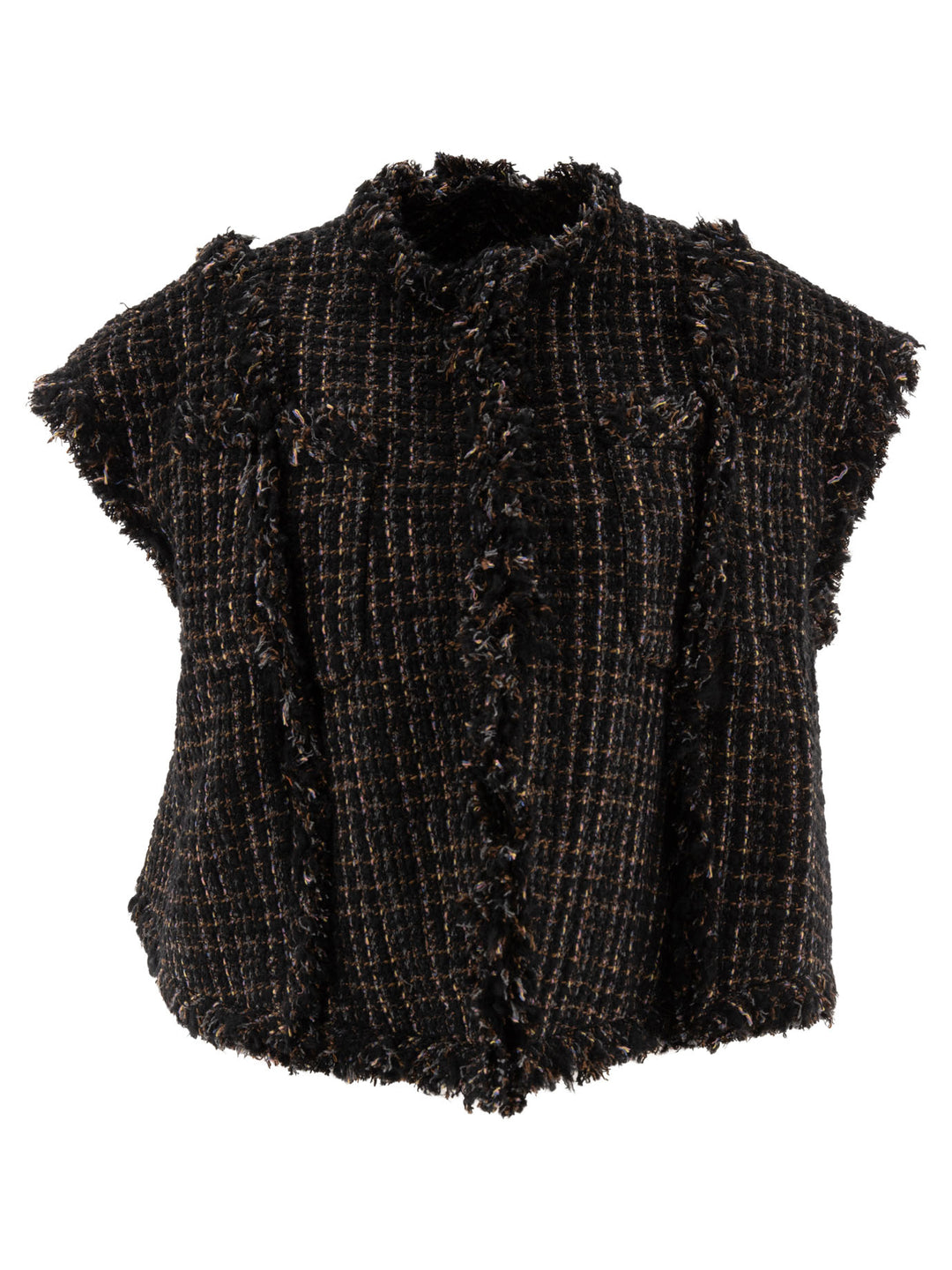 Tweed Vest Knitwear Black