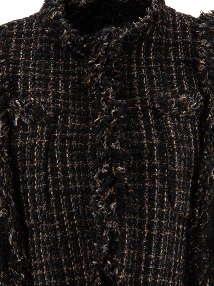 Tweed Vest Knitwear Black