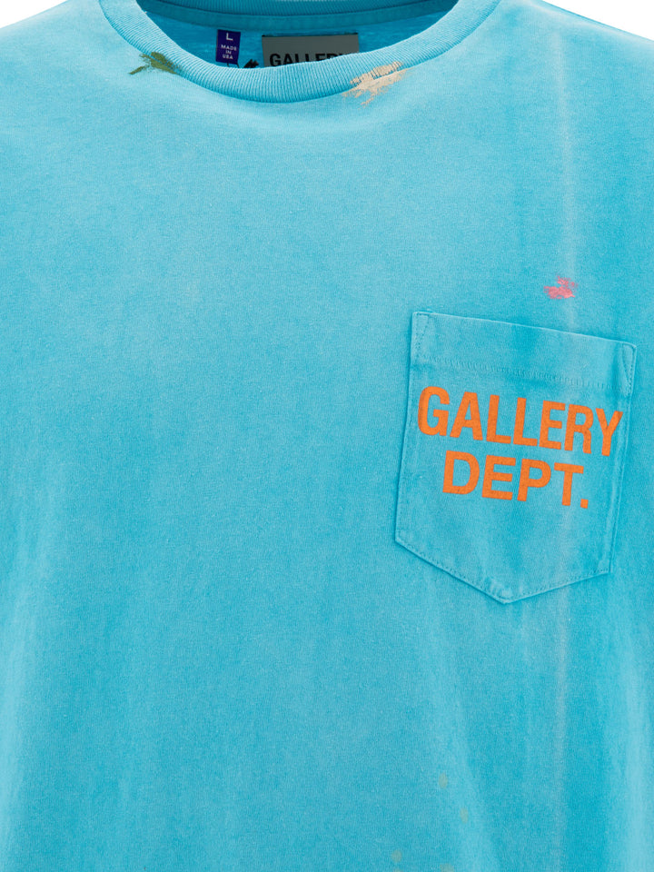 Vintage Logo Painted T-Shirts Light Blue