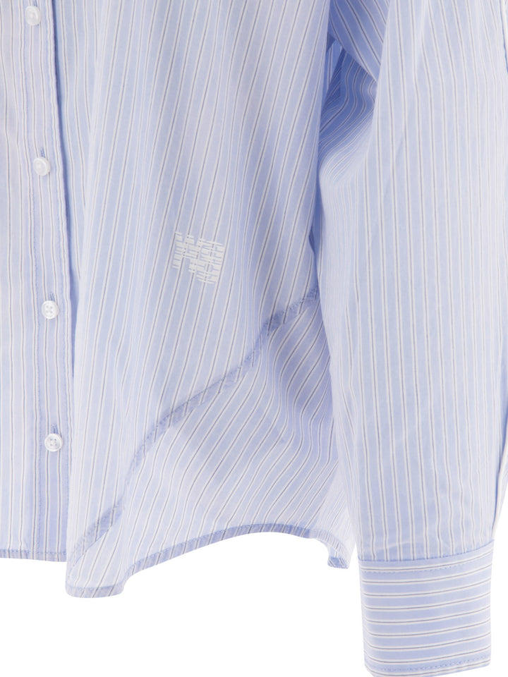 Cotton Oversize Shirt Shirts Light Blue