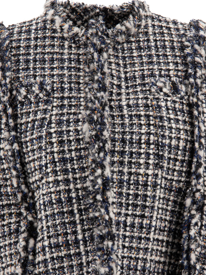 Tweed Vest Knitwear White