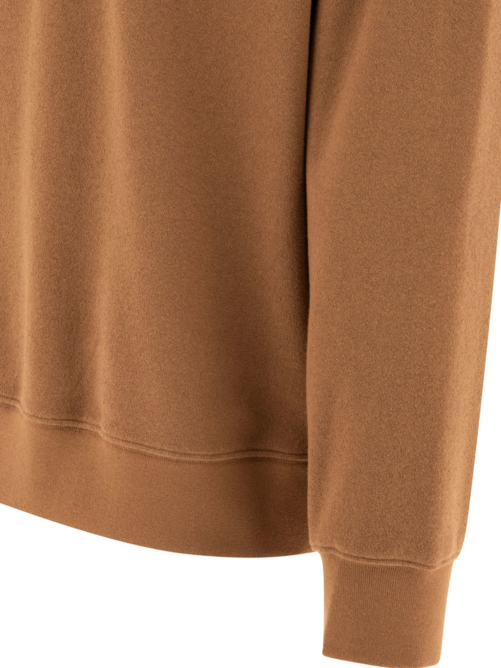 Sweatshirt With Laurel Logo Sweatshirts Brown