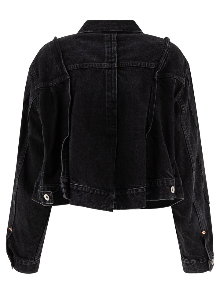 Panelled Denim Jacket Jackets Black