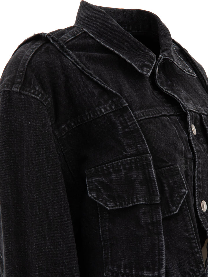 Panelled Denim Jacket Jackets Black