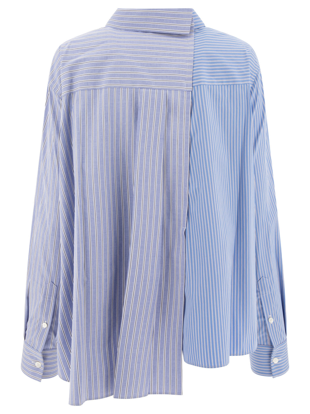 Poplin Asymmetrical Shirt Shirts Light Blue