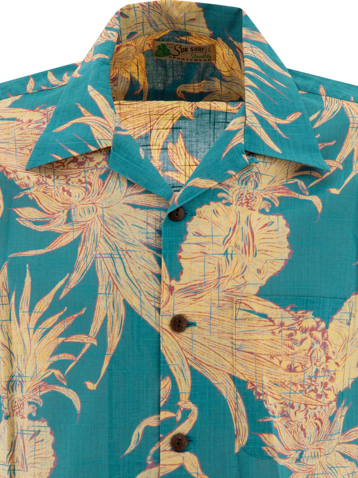 Sun Surf Island Pineapple Shirts Blue