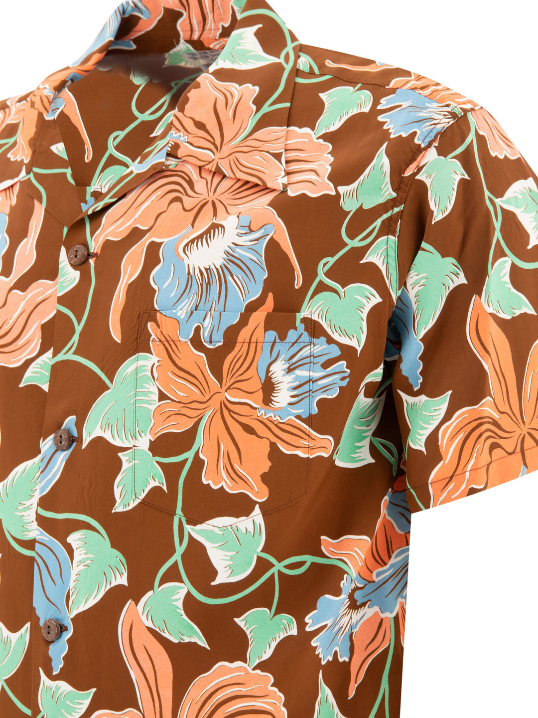 Sun Surf Cattleya Orchid Shirts Brown