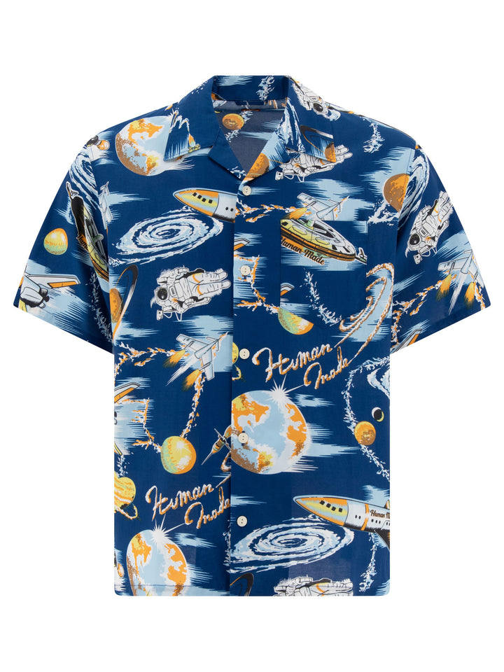 Graphic Vacation Shirts Blue