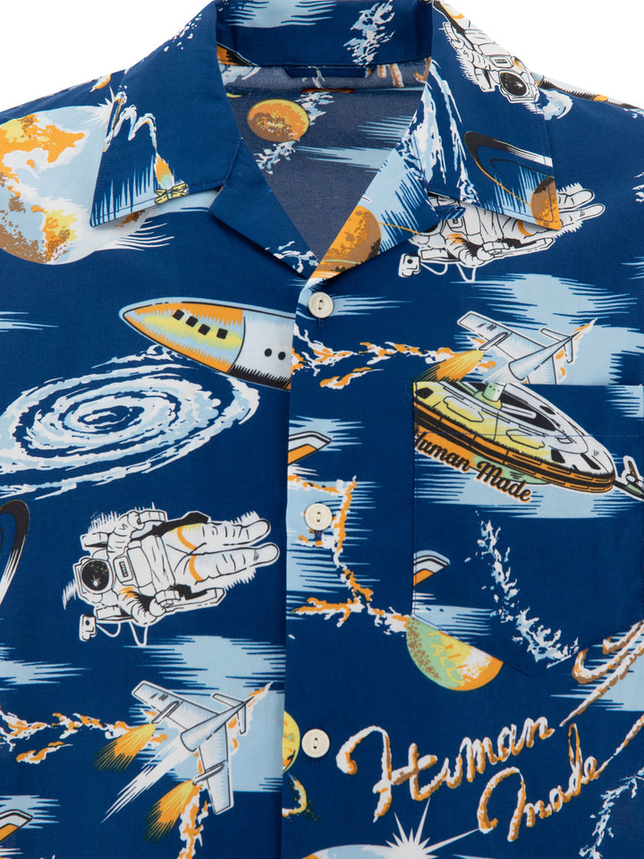 Graphic Vacation Shirts Blue