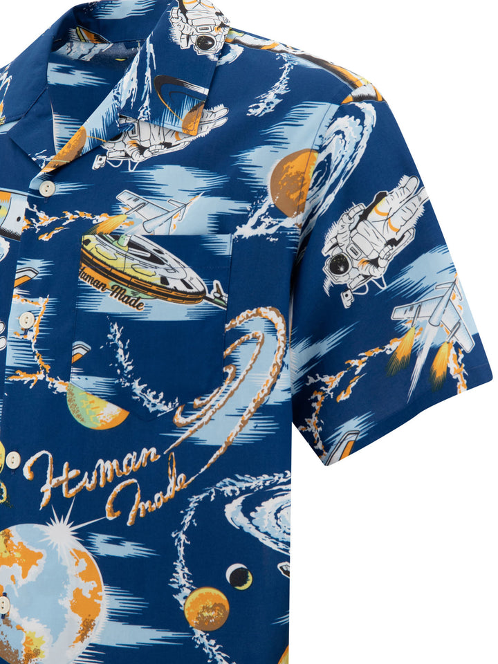 Graphic Vacation Shirts Blue