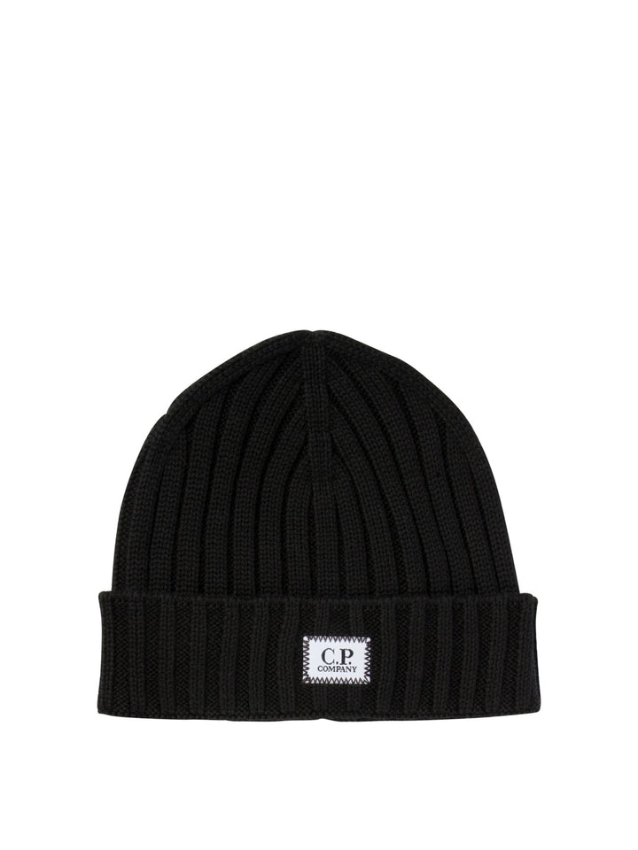 Merino Wool Beanie Hats Black