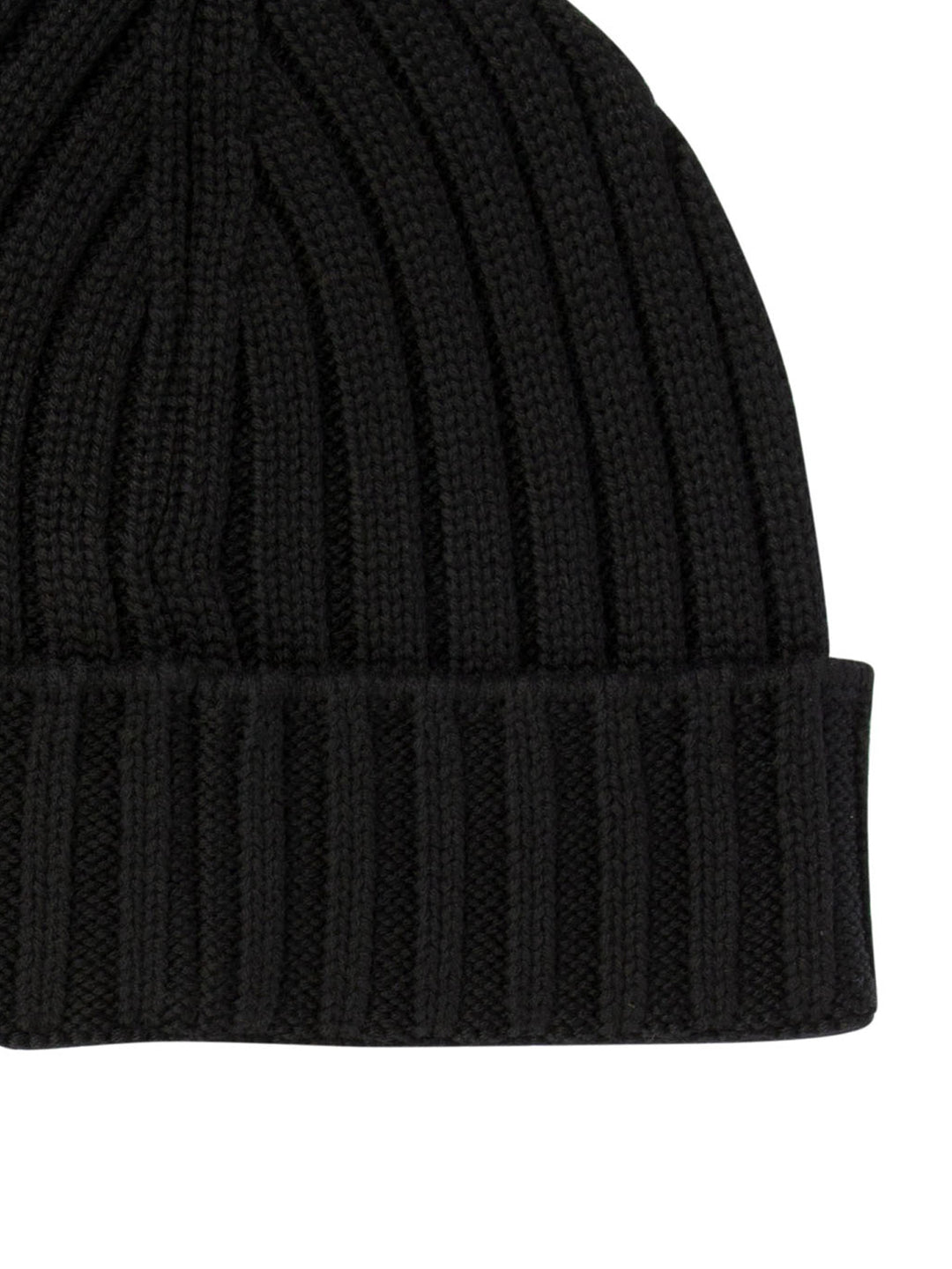 Merino Wool Beanie Hats Black