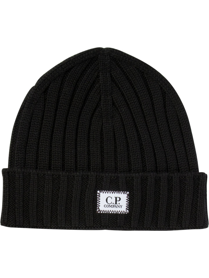 Merino Wool Beanie Hats Black