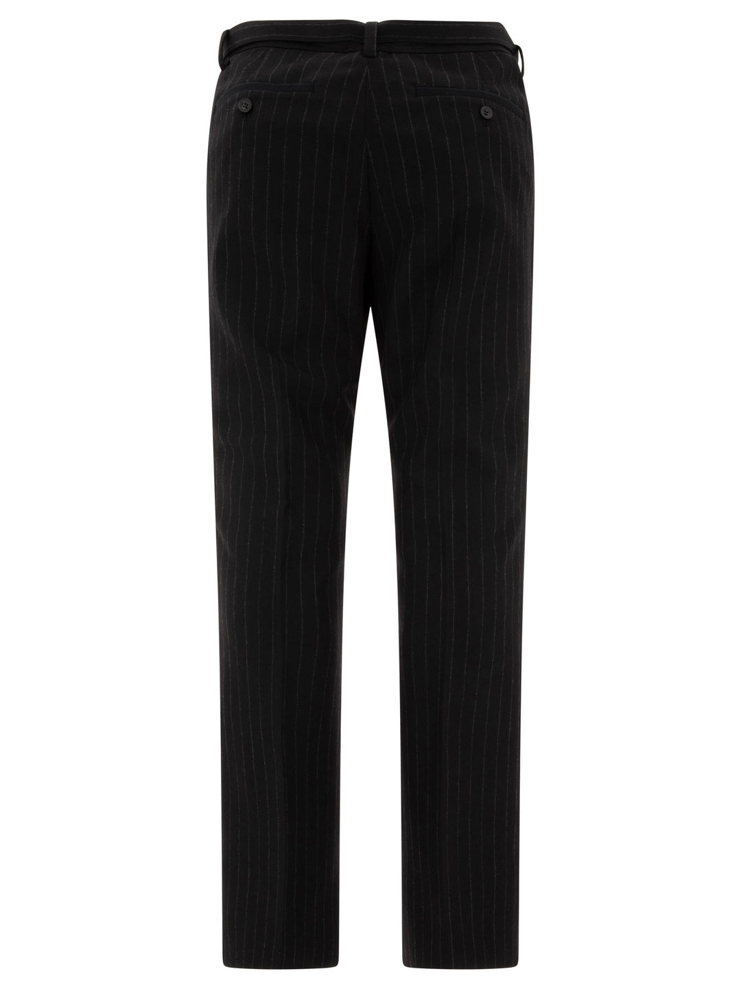 Pinstriped Trousers Black