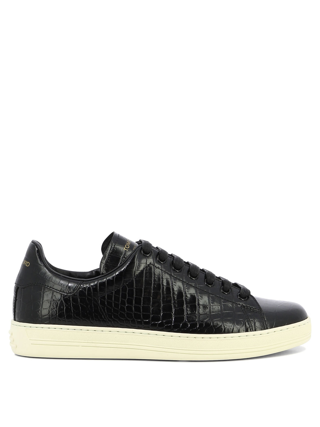 Croc-Print Sneakers Sneakers & Slip-On Black