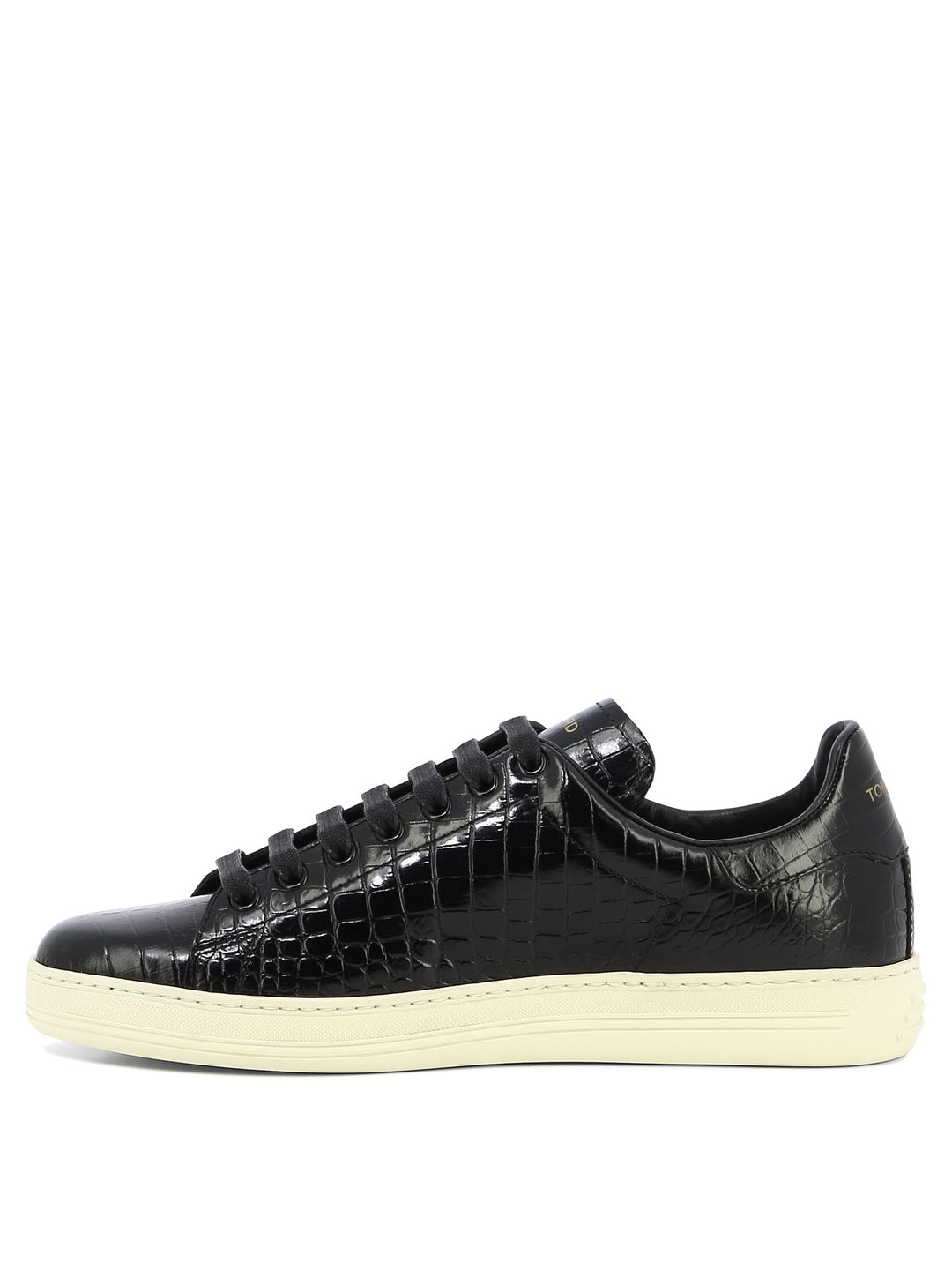 Croc-Print Sneakers Sneakers & Slip-On Black