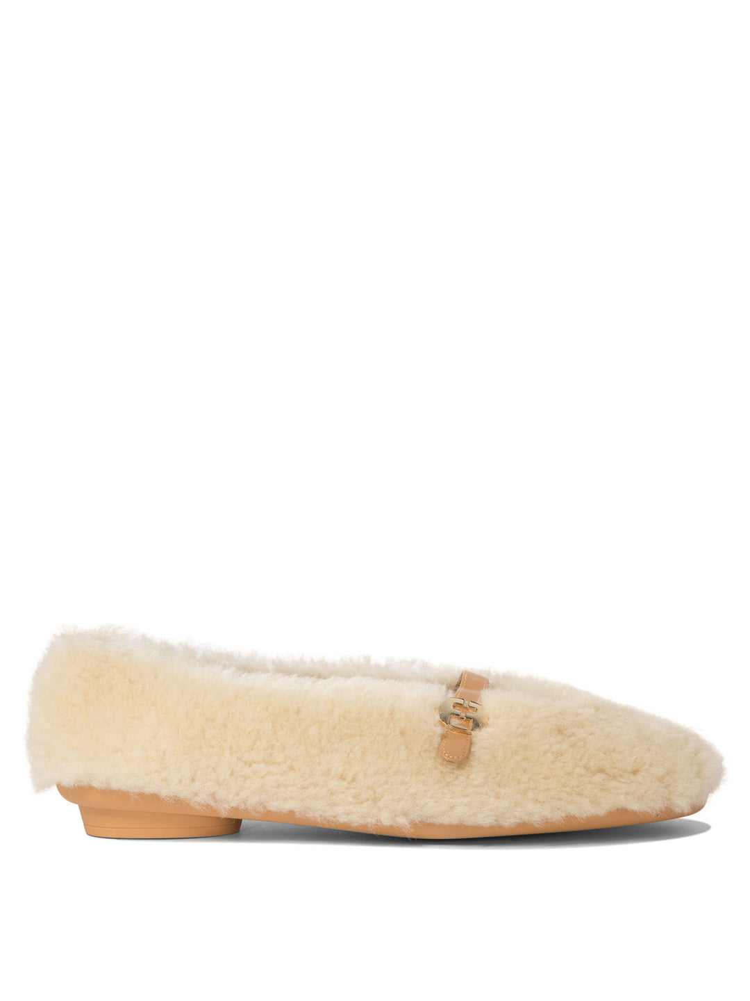 Noella Fur Ballerinas Beige