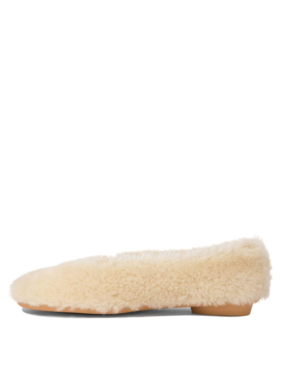 Noella Fur Ballerinas Beige