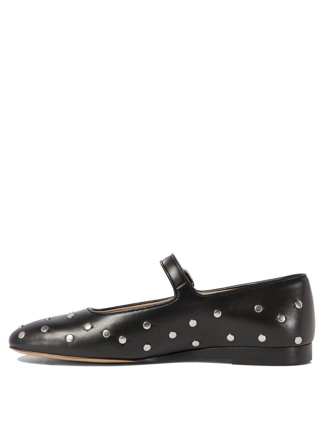 Mary Jane Studded Ballet Flats Ballerinas Black