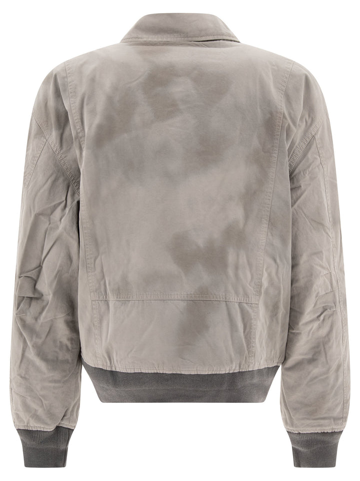 Bomber With Contrasting Interior Jackets Grey