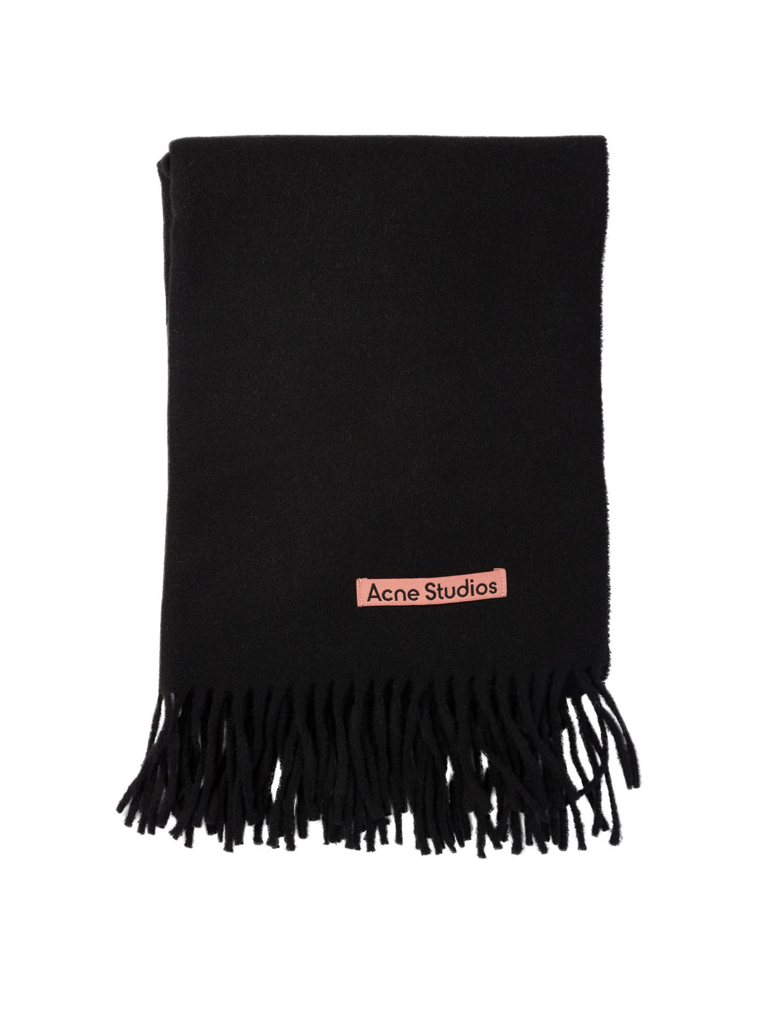 Fringed Cashmere Scarf Scarves Black