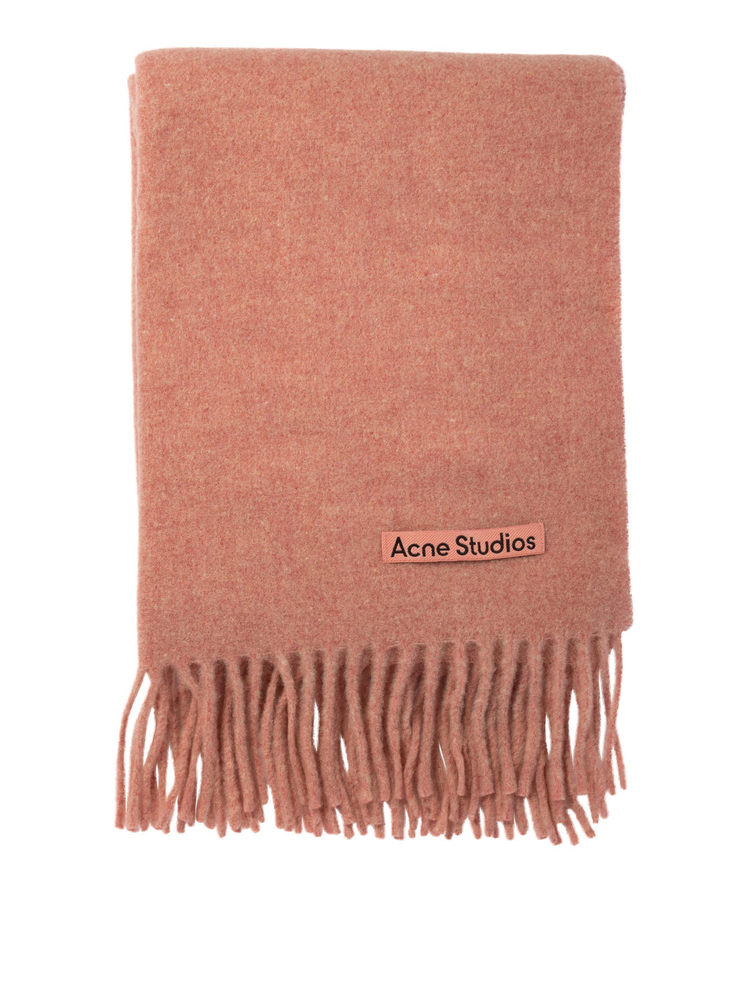 Wool Fringed Scarf Scarves Pink