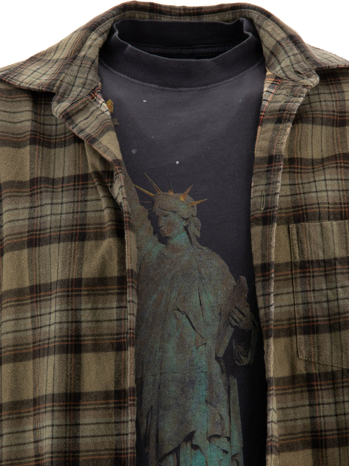 Layered Paris Liberty Shirts Green