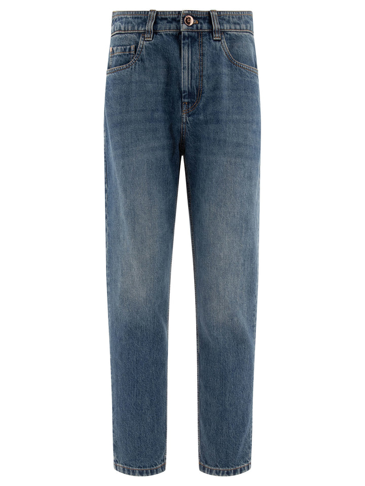 Baggy Authentic Con Shiny Tab Jeans Blue