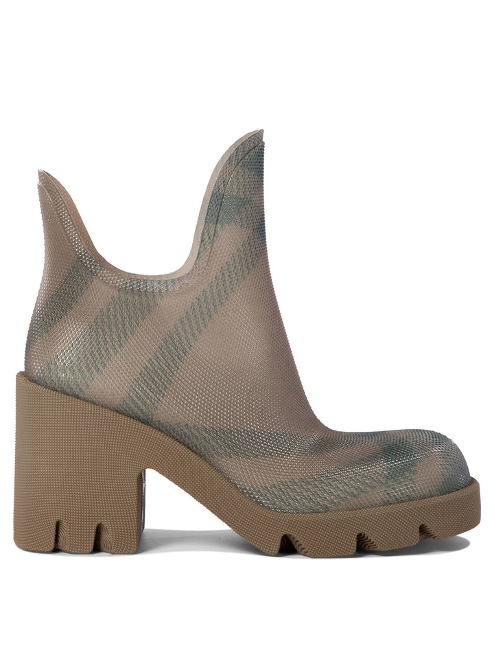 Marsh Check Ankle Boots Beige