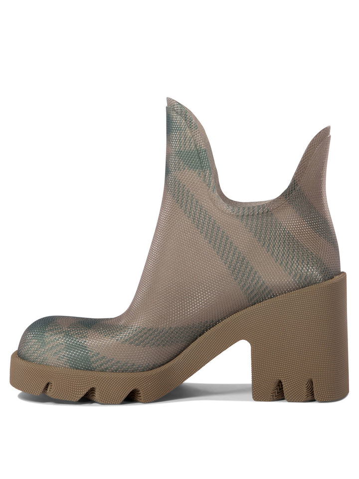 Marsh Check Ankle Boots Beige