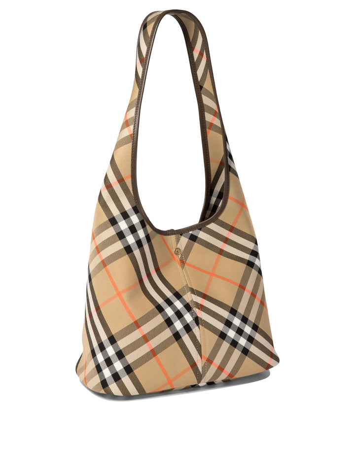 Small Check Shoulder Bags Beige