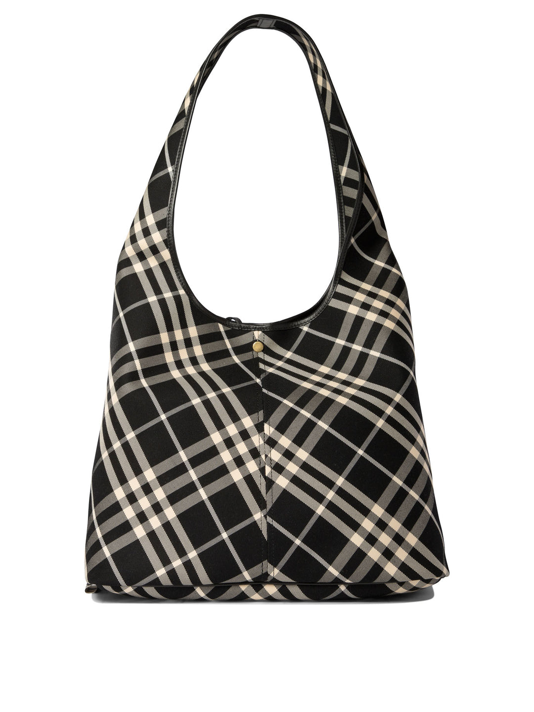 Check Large Shoulder Bags Black