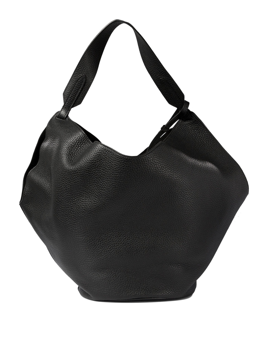 Medium Lotus Shoulder Bags Black