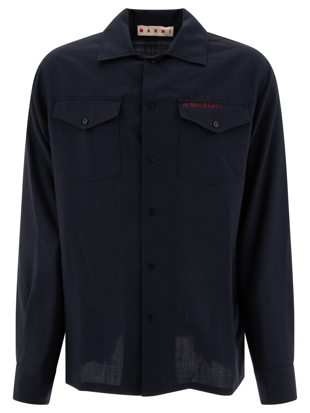 Shirt With Embroidered Logo Shirts Blue