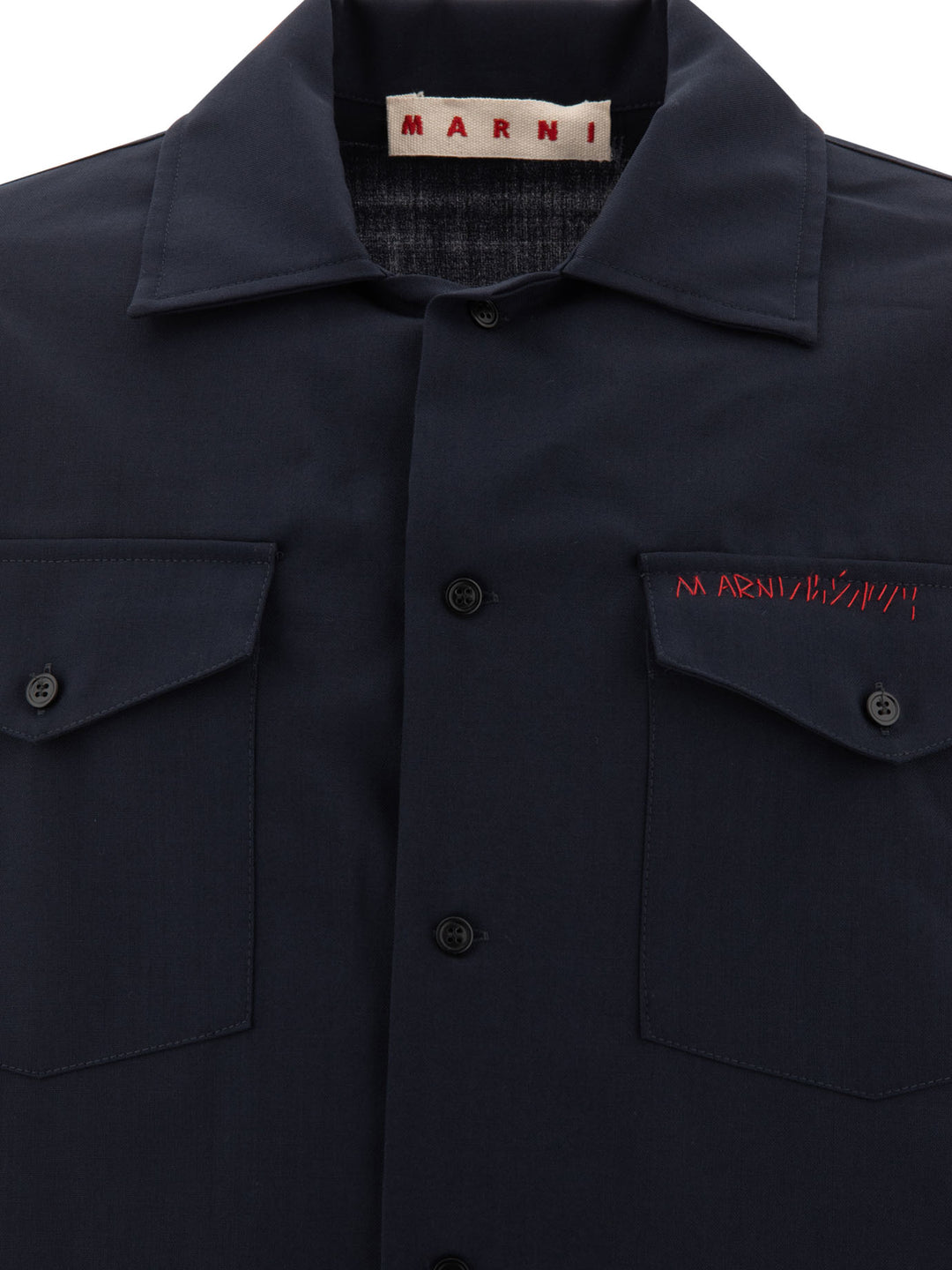 Shirt With Embroidered Logo Shirts Blue