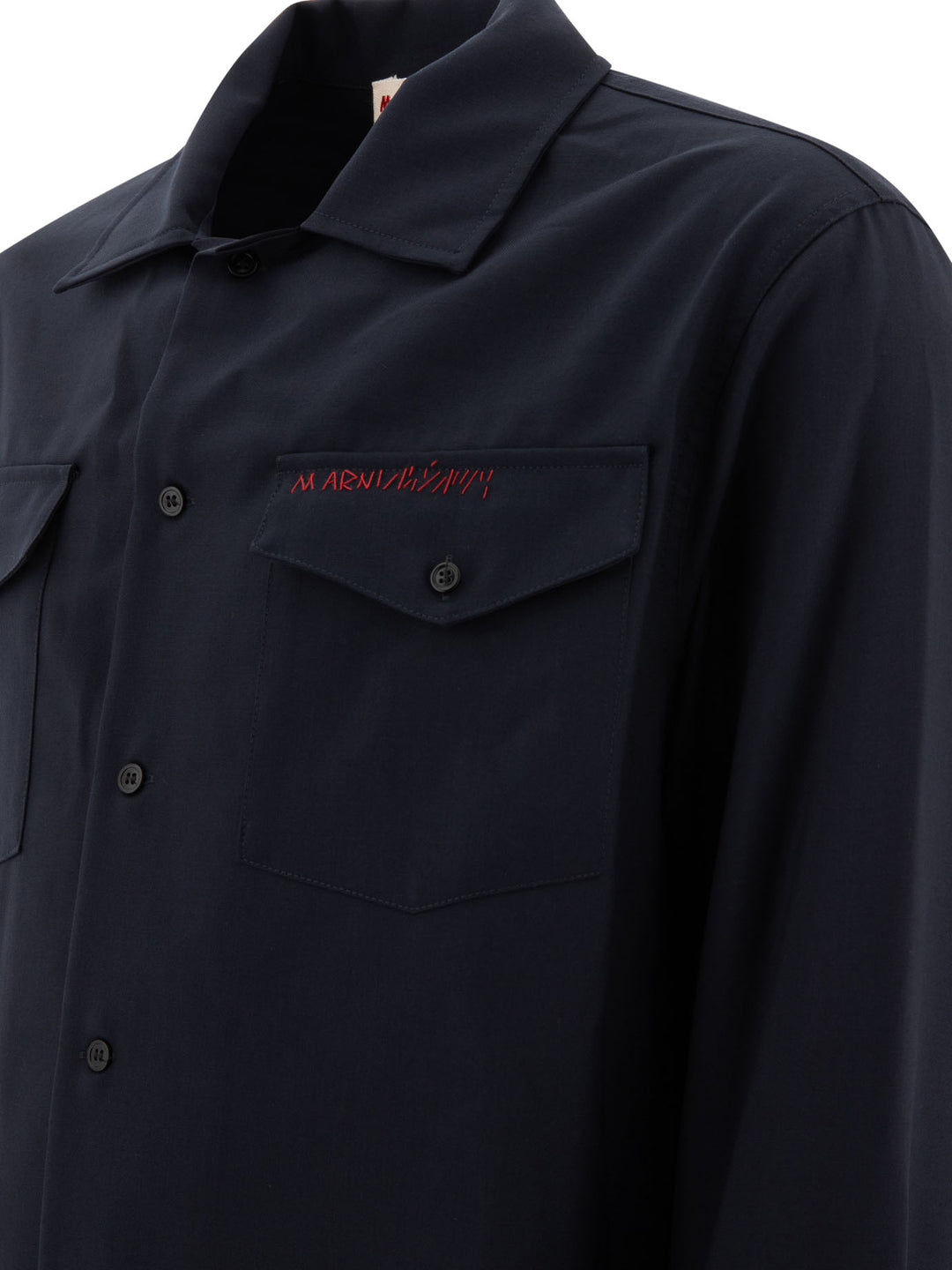 Shirt With Embroidered Logo Shirts Blue