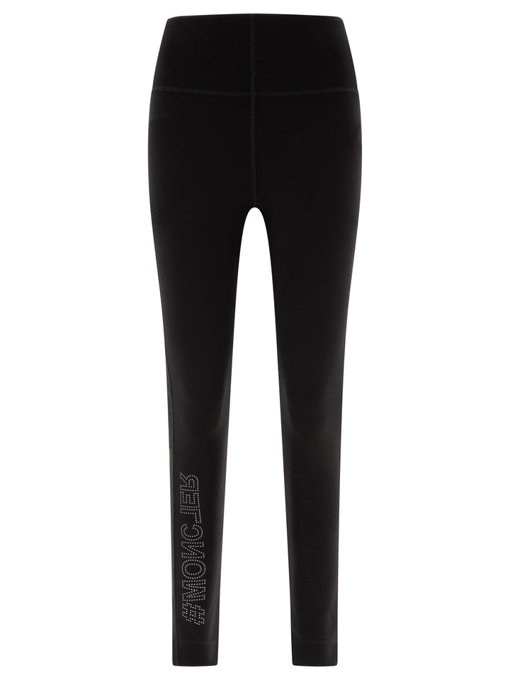 Leggings In Technical Nylon Trousers Black