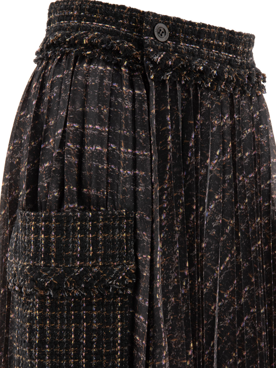 Pleated Skirt With Cargo Pockets Skirts Black