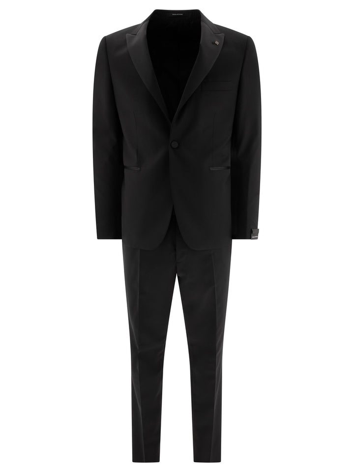 Single-Breasted Wool Suit Suits Black