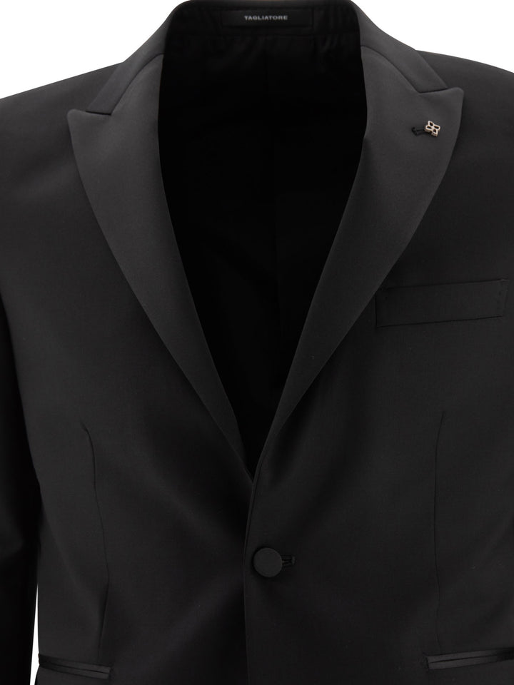 Single-Breasted Wool Suit Suits Black