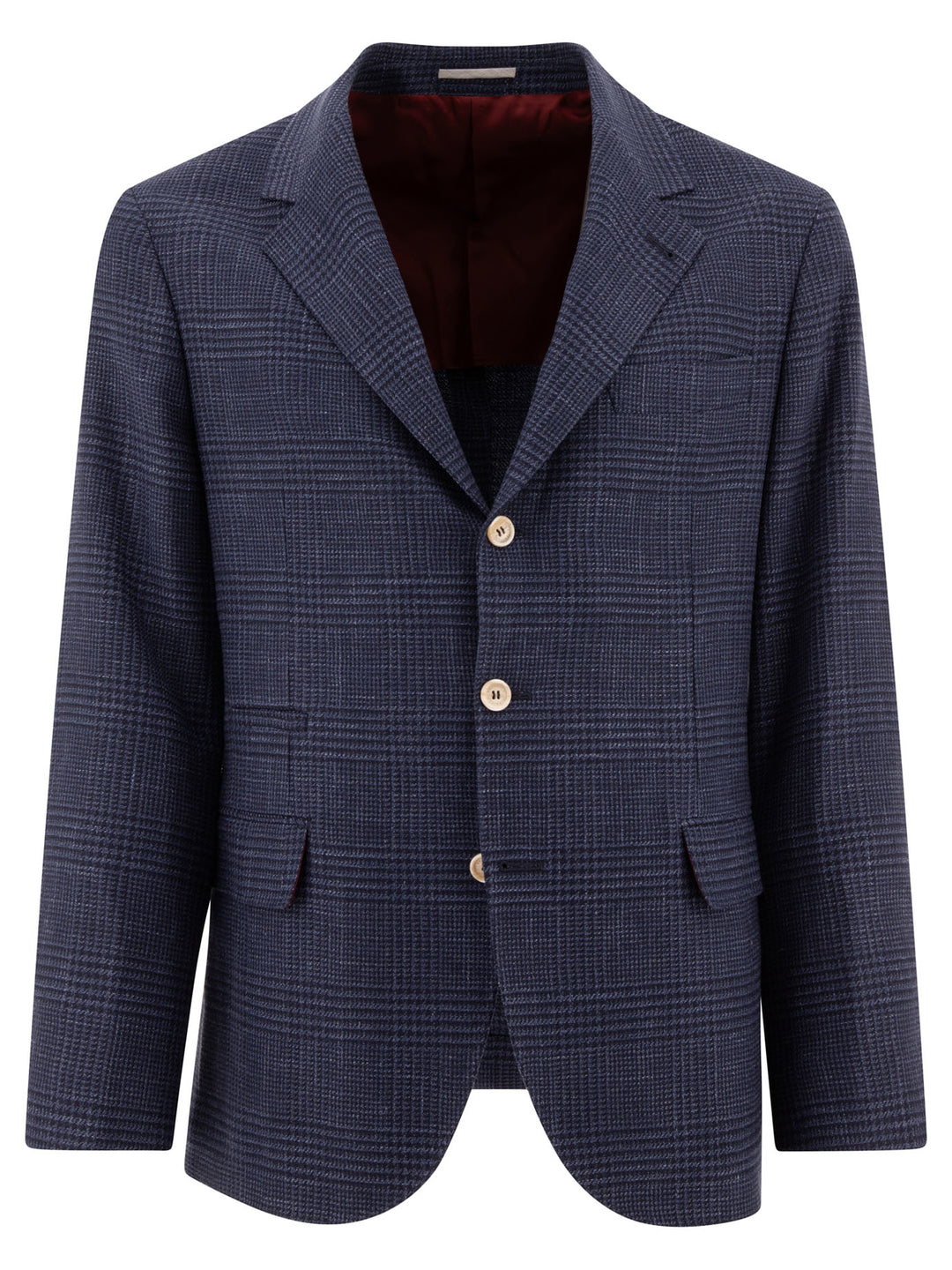 Prince Of Wales Deconstructed Blazer Jackets Blue