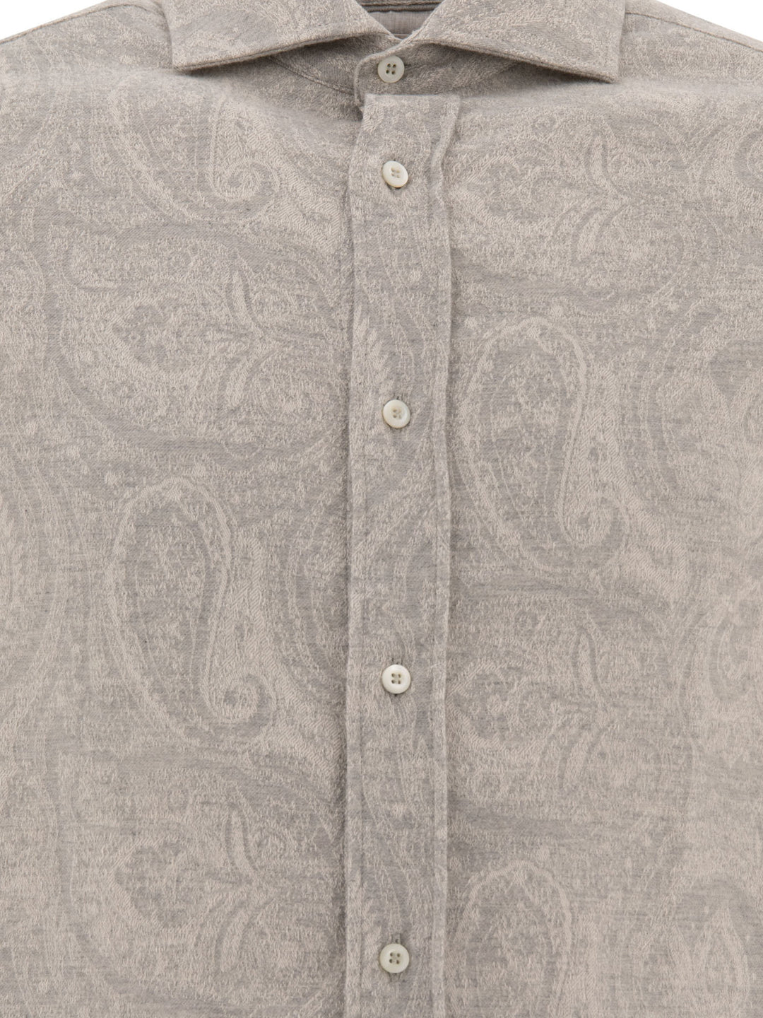 Paisley Jacquard Flannel  Shirt Shirts Grey