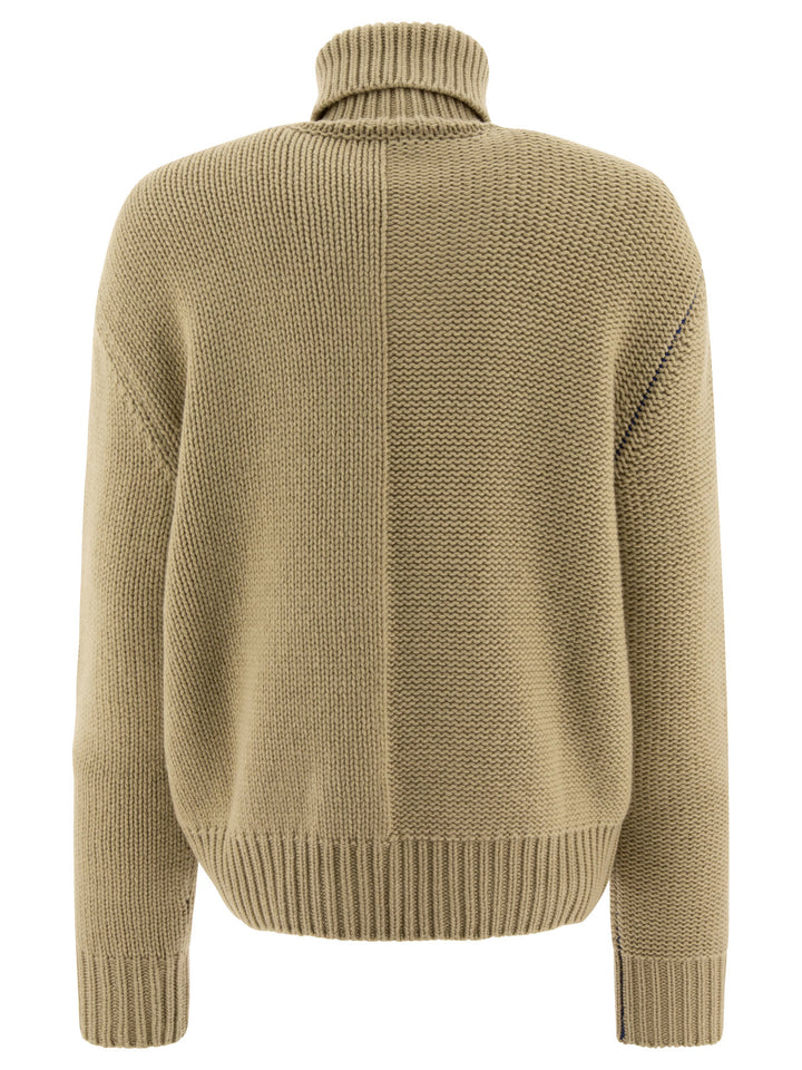 Cashmere Sweater With Ekd Knitwear Green