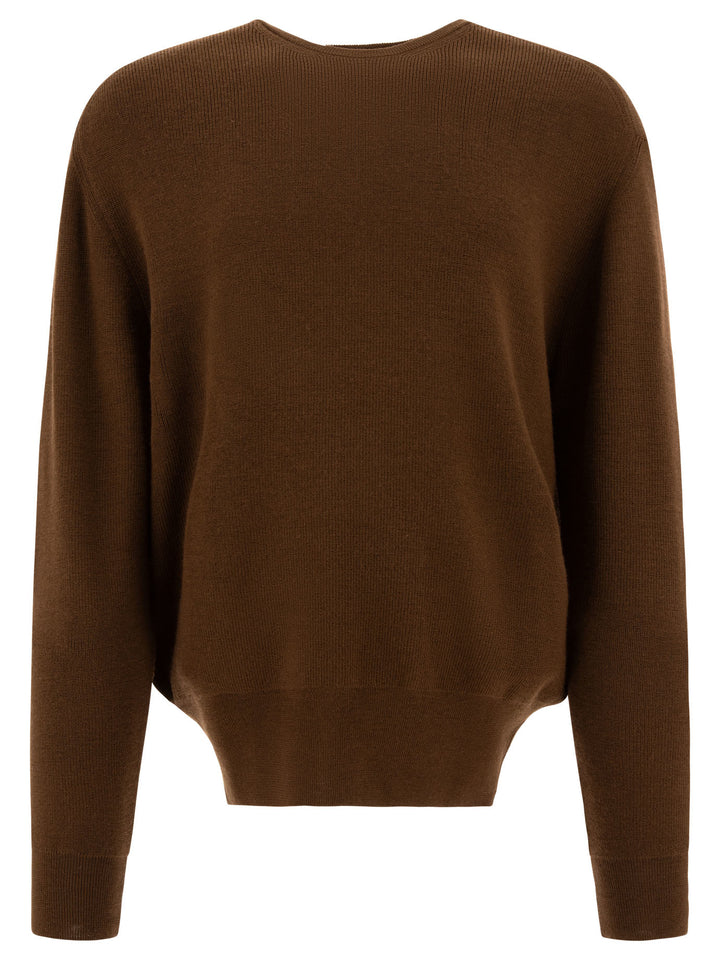 Wool-Blend Sweater Knitwear Brown