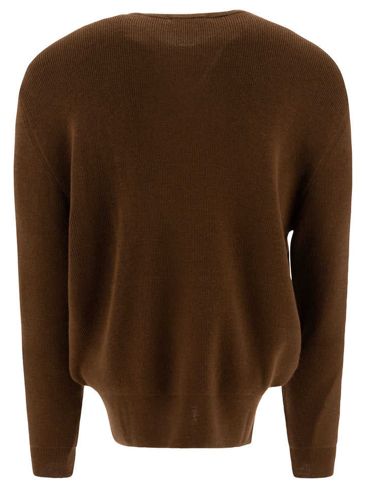 Wool-Blend Sweater Knitwear Brown